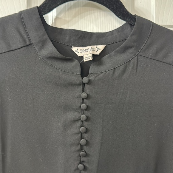 Nanette Lepore mandarin collar blouse long sleeve - Picture 2 of 5